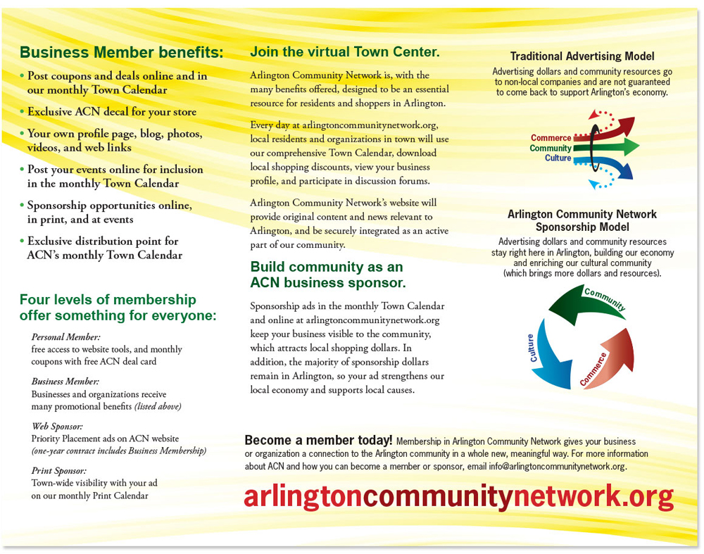 Business sponsorship brochure, inside