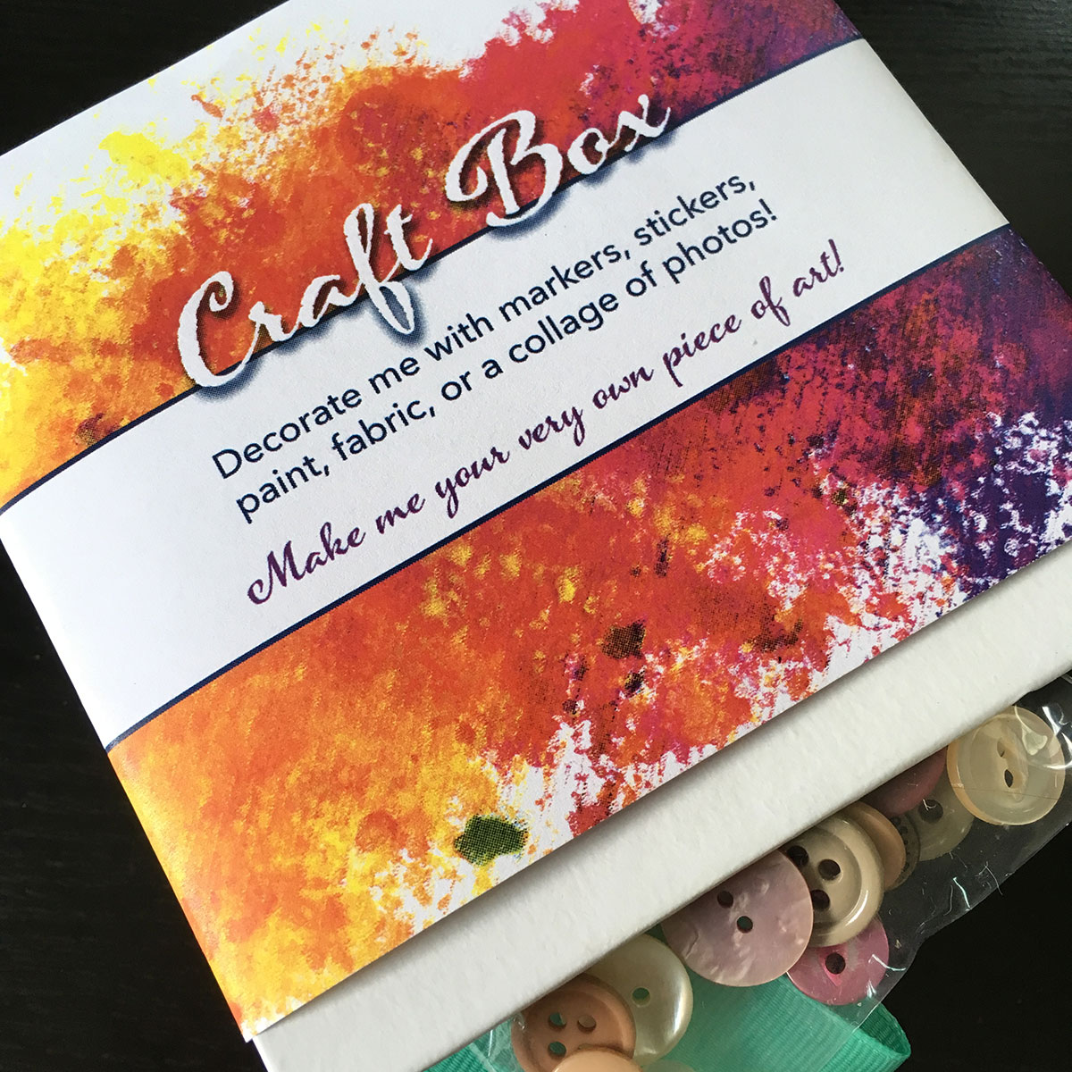 Craft box label for Operation Christmas Child